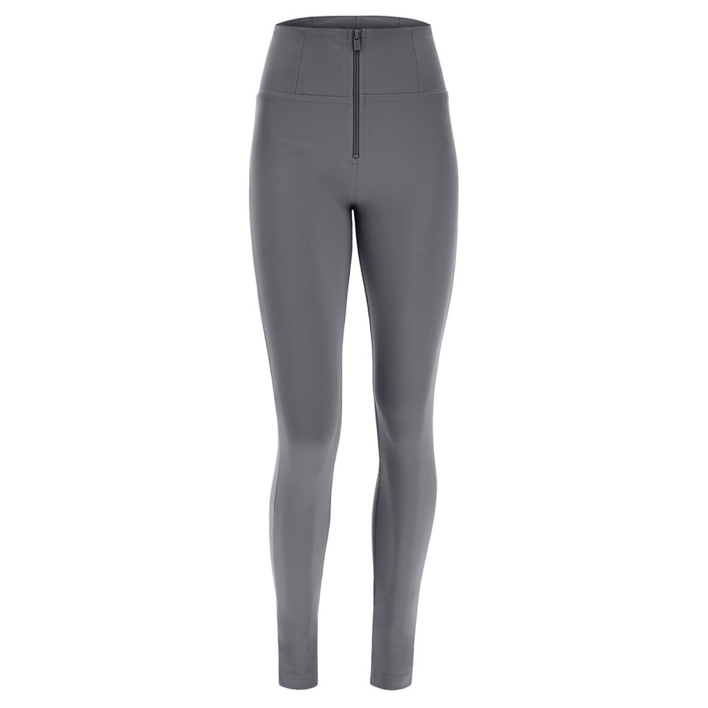 Freddy WR.UP Bioactive Fabric Push Up Leggings Gray Zip Front Size L
